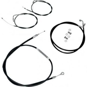 2007-2017 Softail Deuce/ Deluxe/ Fat Boy/ Heritage Classic/2007-2014 Slim 12-14" Black Vinyl Cables NO ABS