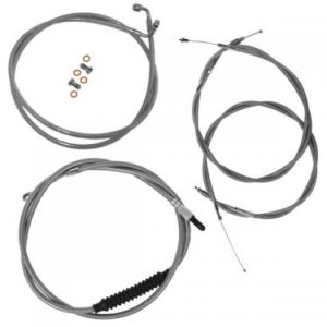 1996-2006 Softail Deuce/Deluxe/Fat Boy/Heritage Classic 15-17'' Braided Stainless Cables