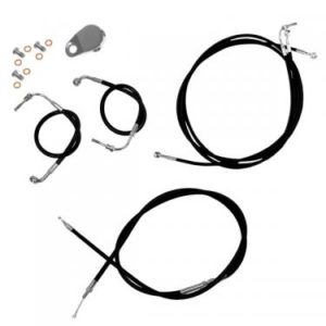 2008-2013 Road King / Road Glide Cables W/ ABS 12-14" Black Vinyl